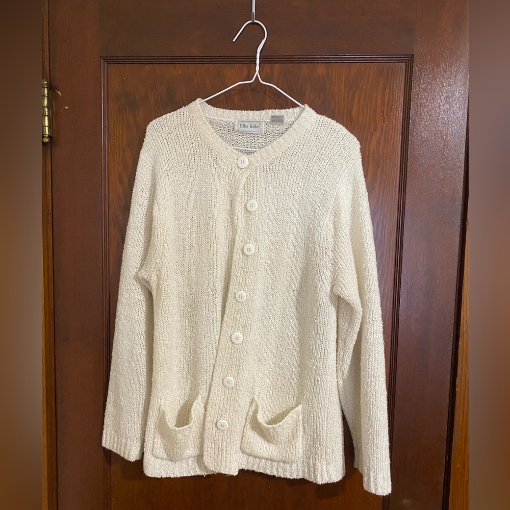 Elle’s Belles Women's Ivory Cardigan